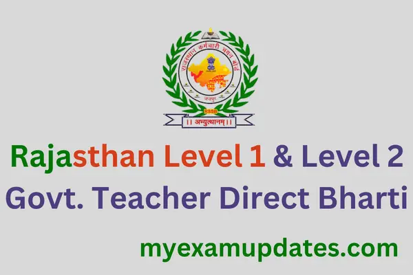 Rajasthan 48000 Govt. Teacher Direct Bharti